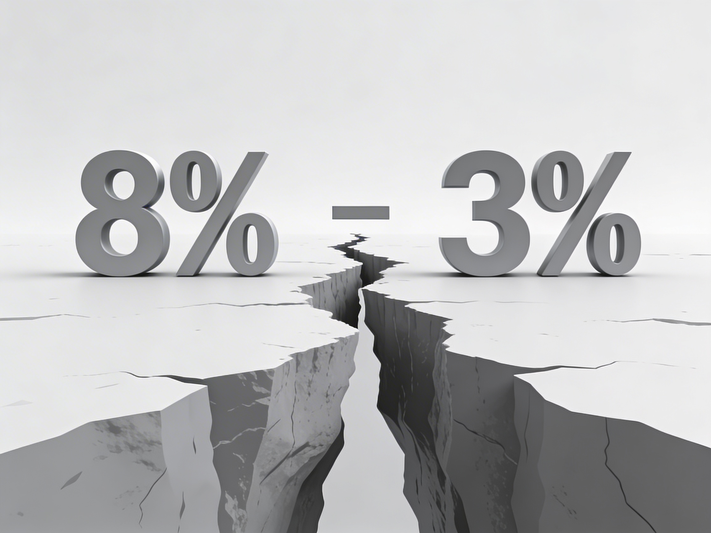 Illustration of a fragile house of cards made from dollar bills beginning to collapse