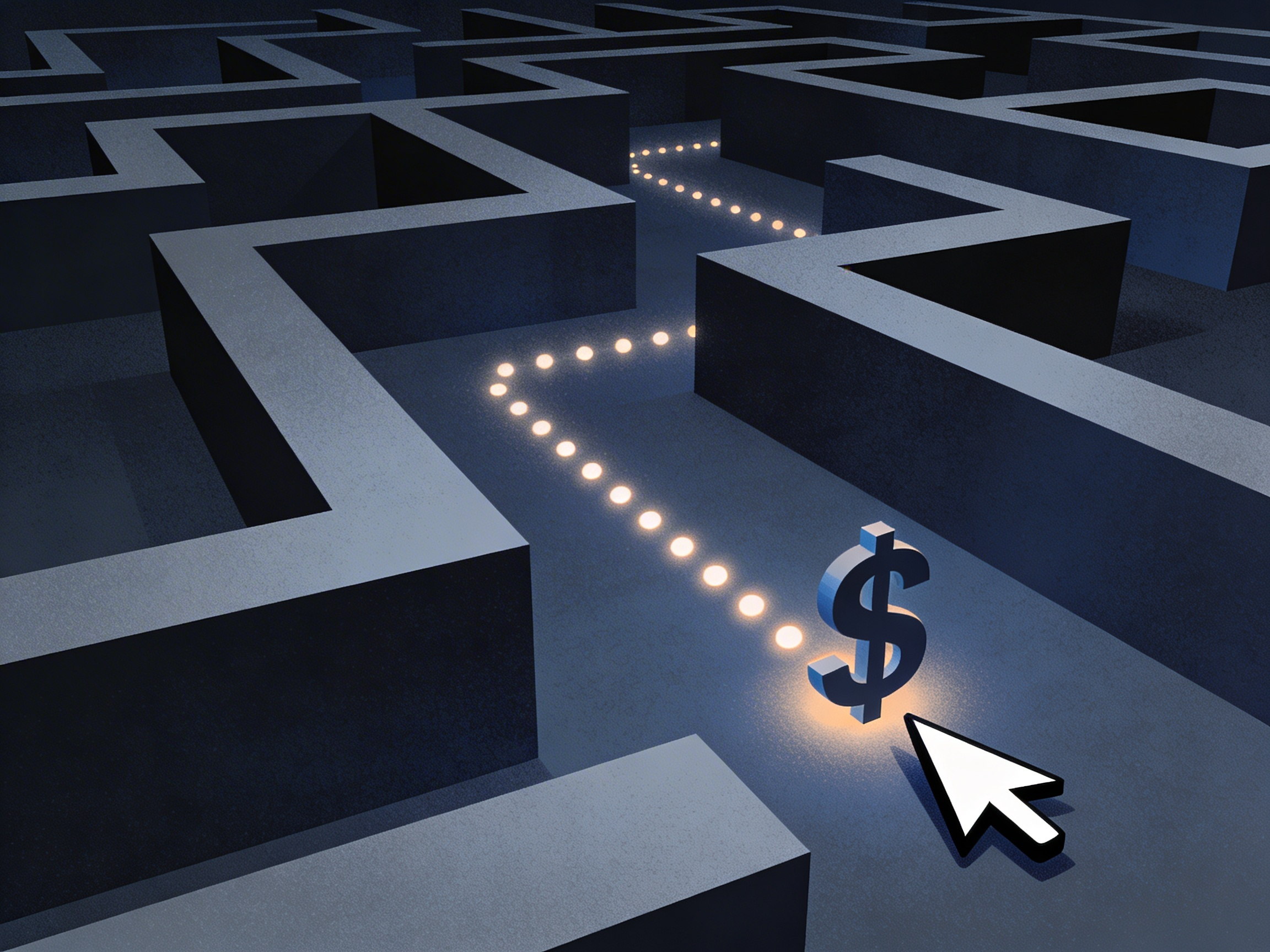 An affiliate link path with multiple failure points highlighted between the click and the conversion