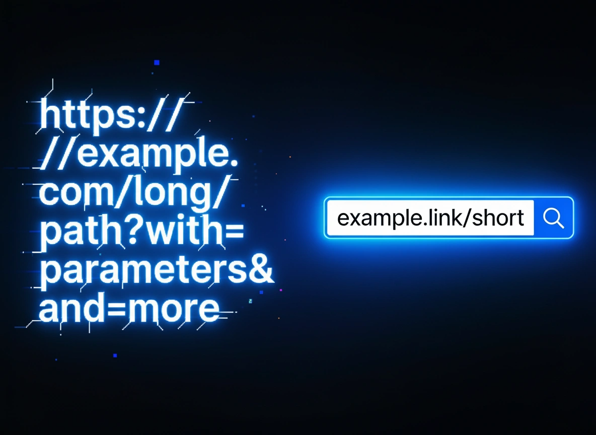 A long affiliate URL being transformed into a clean branded link